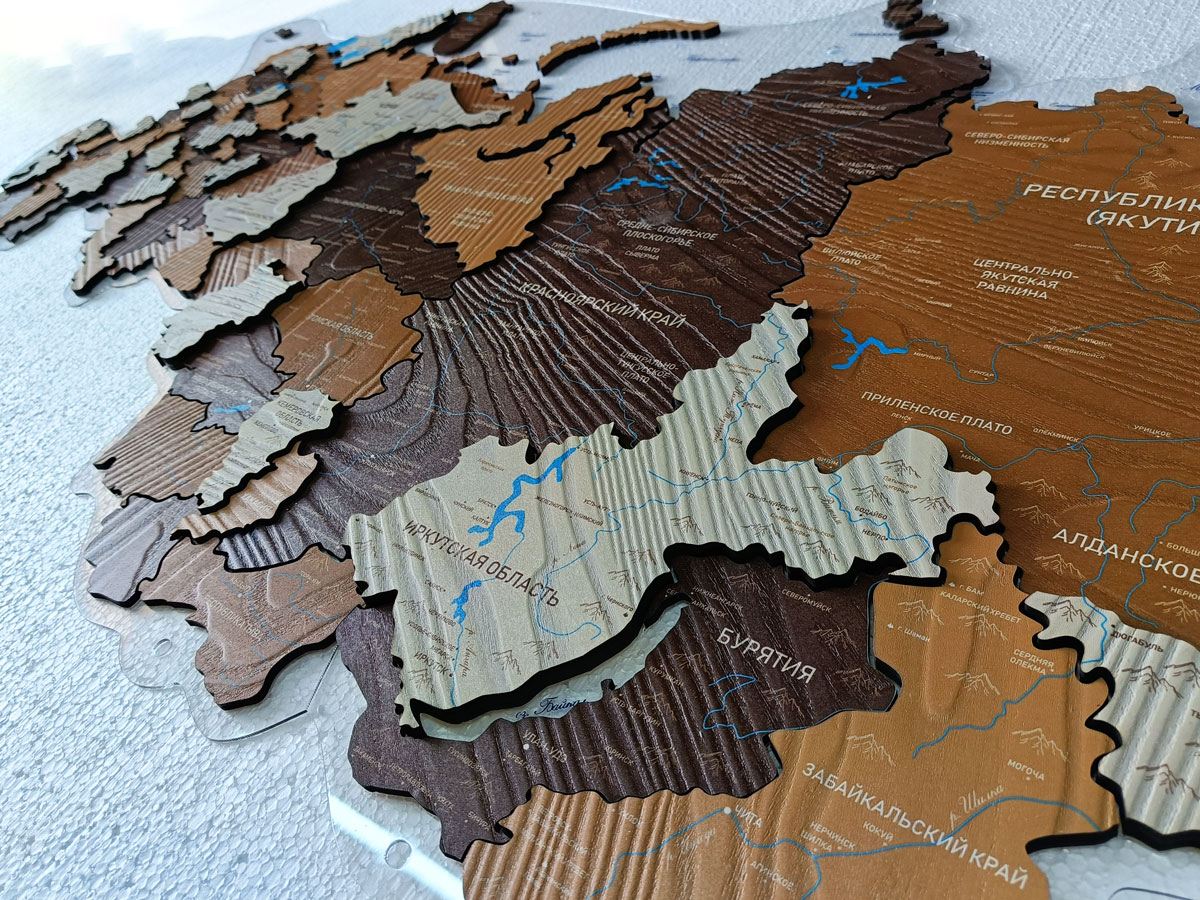 Карта России Борнео Браун