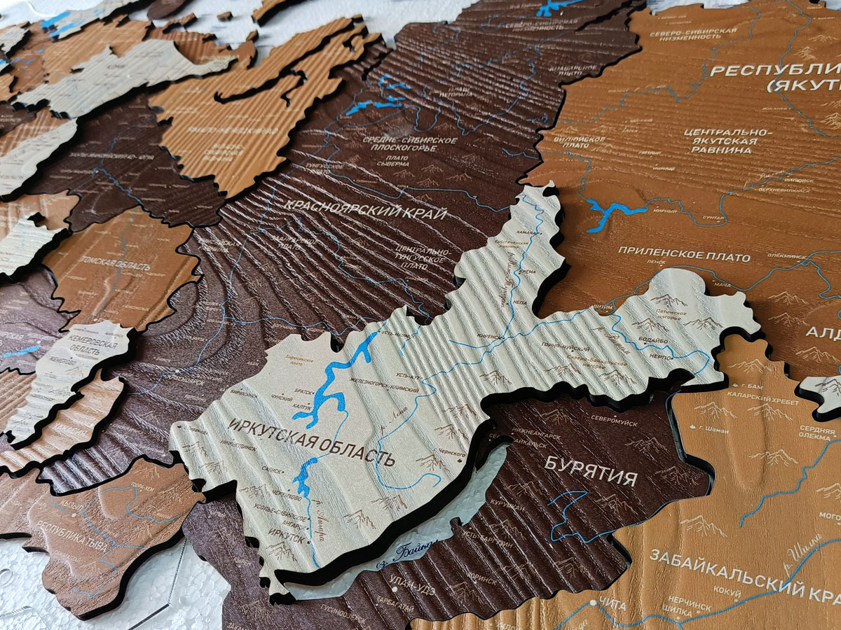 Карта России Борнео Браун